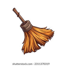 halloween witches broomstick vector symbol icon design. Beautiful illustration isolated on white background