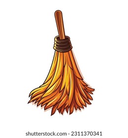 halloween witches broomstick vector symbol icon design. Beautiful illustration isolated on white background