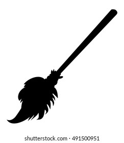 halloween witches broomstick vector symbol icon design. Beautiful illustration isolated on white background

