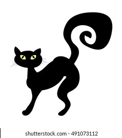 halloween  witches cat vector symbol icon design. Beautiful illustration isolated on white background
