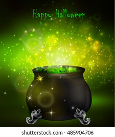 Halloween witches cauldron