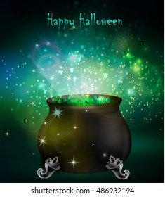 Halloween witches cauldron