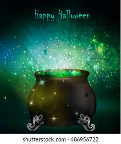 Halloween witches cauldron