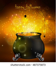 Halloween witches cauldron