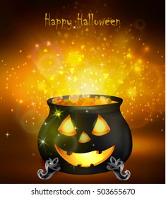 Halloween witches cauldron