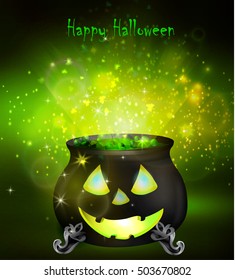 Halloween witches cauldron