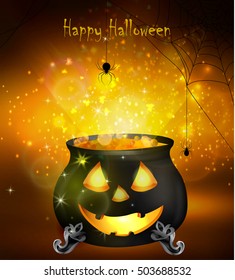 Halloween witches cauldron