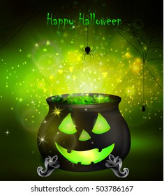 Halloween witches cauldron