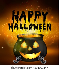 Halloween witches cauldron