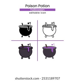 Halloween Witches Cauldron With Poison Potion