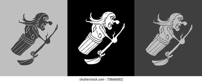 Halloween, witches silhouette.Vector
