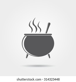 Halloween witch's cauldron icon