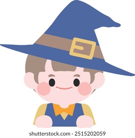 Halloween Wizard Children's Character Illustration