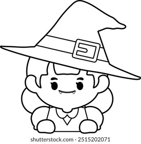 Halloween Wizard Children's Character Illustration