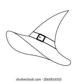 Halloween wizard hat simple cartoon wizard hat icon stock illustration