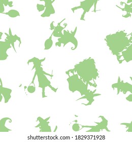 Fondo del patrón sin problemas del asistente de Halloween