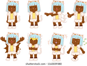 Halloween wolves cat girl 
