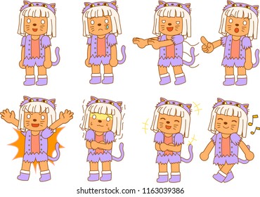 Halloween wolves cat girl 