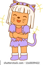 Halloween wolves cat girl 