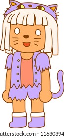 Halloween wolves cat girl 