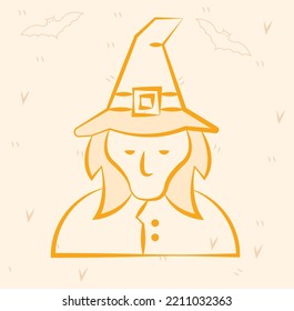 Halloween Woman Vector which is suitable for commercial work and easily modify or edit it

