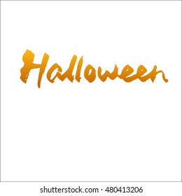 Halloween word isolated calligraphy