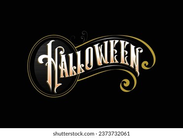 HALLOWEEN word lettering custom design