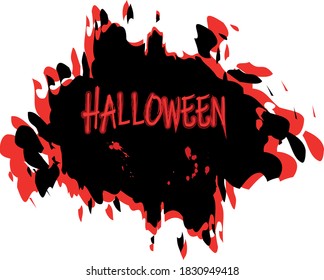 Halloween word on a black abstract background