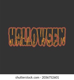 Halloween word and silhouettes of zombie on them