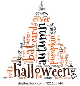 Halloween words background vector