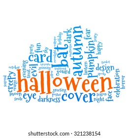 Halloween words background vector