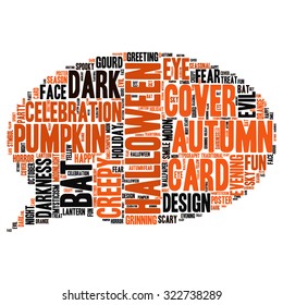 Halloween words background vector
