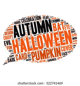 Halloween words background vector