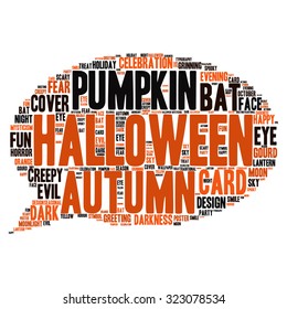 Halloween words background vector