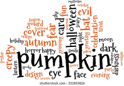 Halloween words background vector