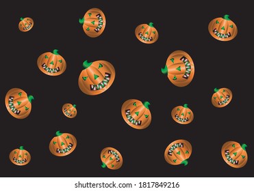 
Halloween wrapping paper on black background