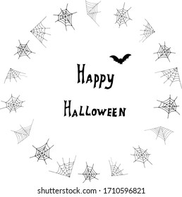 Halloween wreath will help create a mood for the holiday of autumn.Vector hand draw Illustration EPS10 set