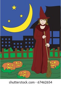 Halloween and a young Witch