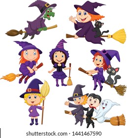 Halloween young witches collection set