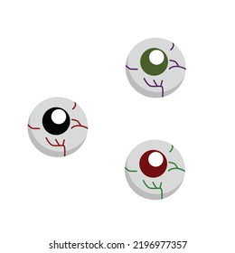 Halloween Zombie Eye Illustration Vector Clipart