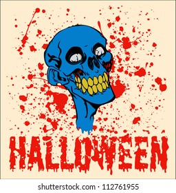 Halloween zombie face