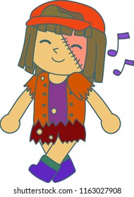Halloween zombie girl