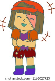 Halloween zombie girl