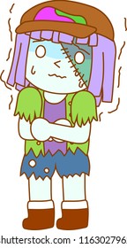 Halloween zombie girl