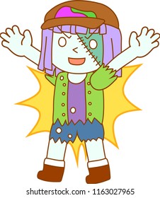Halloween zombie girl
