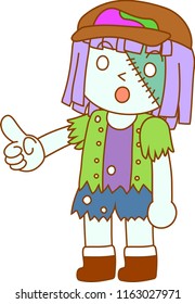 Halloween zombie girl