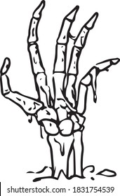 Halloween - Zombie hand coming out of ground