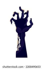 halloween zombie hand isolated icon