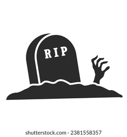 Halloween zombie icon vector art