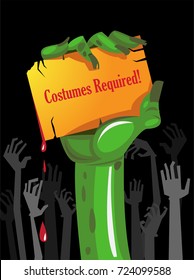 Halloween Zombie Party Poster in vector format